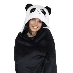 Couverture à capuche LEGAMI – Panda