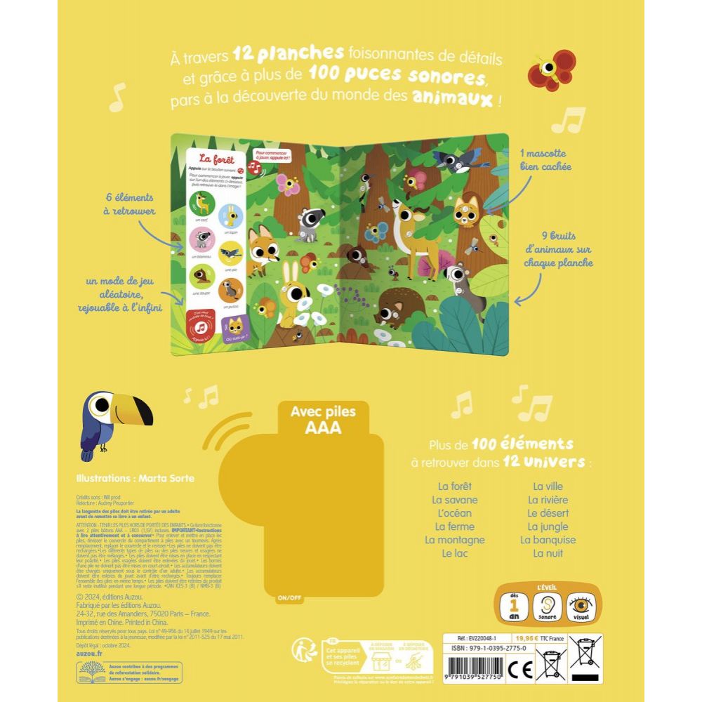 CHERCHE ET TROUVE DES TOUT-PETITS SONORE – LES ANIMAUX – Image 4