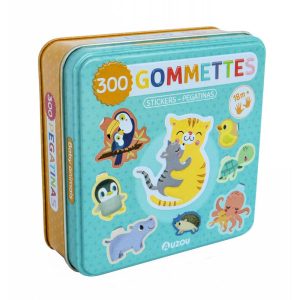 BOITE DE GOMMETTES METAL – LES BEBES ANIMAUX
