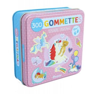 BOITE DE GOMMETTES METAL – LES LICORNES