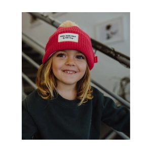 Bonnet Color Block Framboise (2-5 ans)