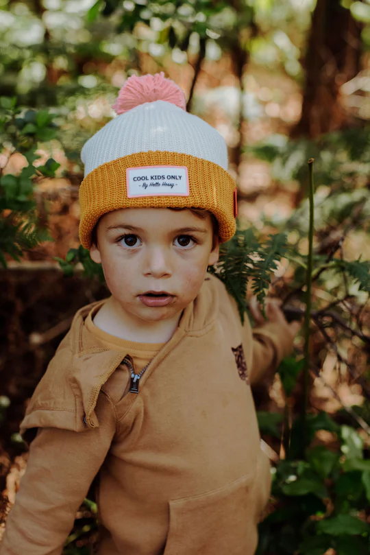 Bonnet 2-5 ans | Block camel – Image 2