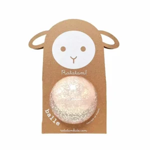 Petit ballon pailleté mouton bulle rose 10cm