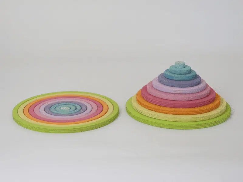 Cercles et anneaux concentriques pastel – Grimm’s