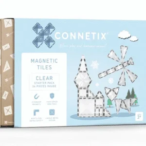 Connetix Tuiles MagnĂ©tiques – Ensemble de dĂ©part Transparent 34 morceaux