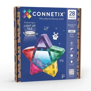 Connetix Tuiles Magnétiques – Ensemble Étoile lumineuse 28 morceaux
