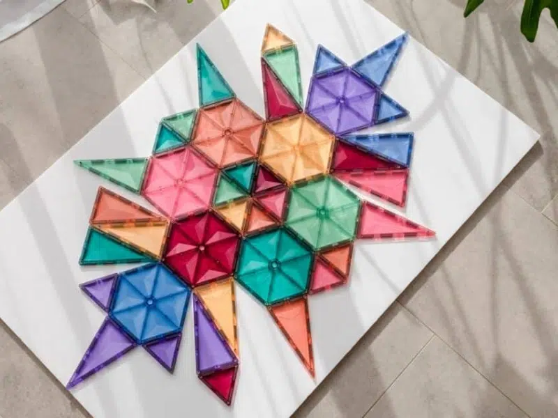 Connetix Tuiles Magnétiques – Ensemble géométrique Pastel 40 morceaux – Image 2