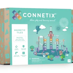 Connetix Tuiles Magnétiques – Ensemble Parcours de balles 106 Morceaux Pastel