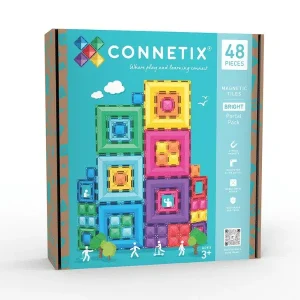 Connetix Tuiles Magnétiques – Ensemble Portail éclatant 48 morceaux