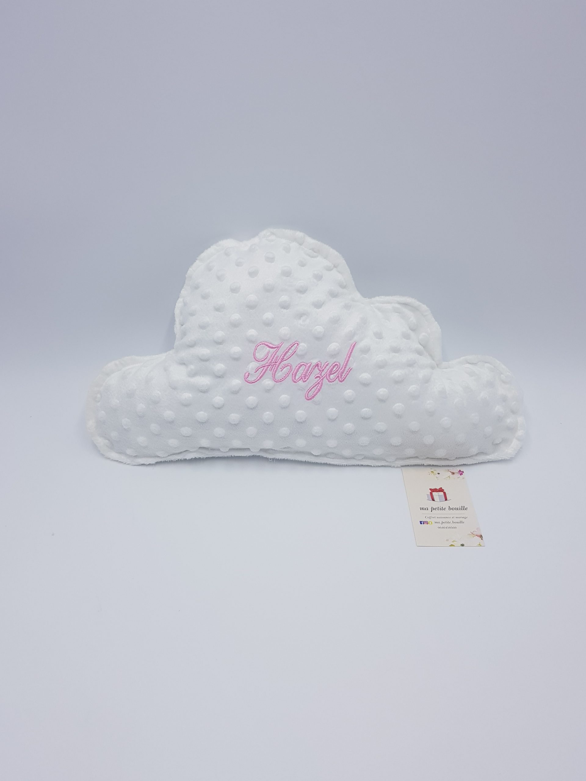 Coussin Nuage Minky Blanc
