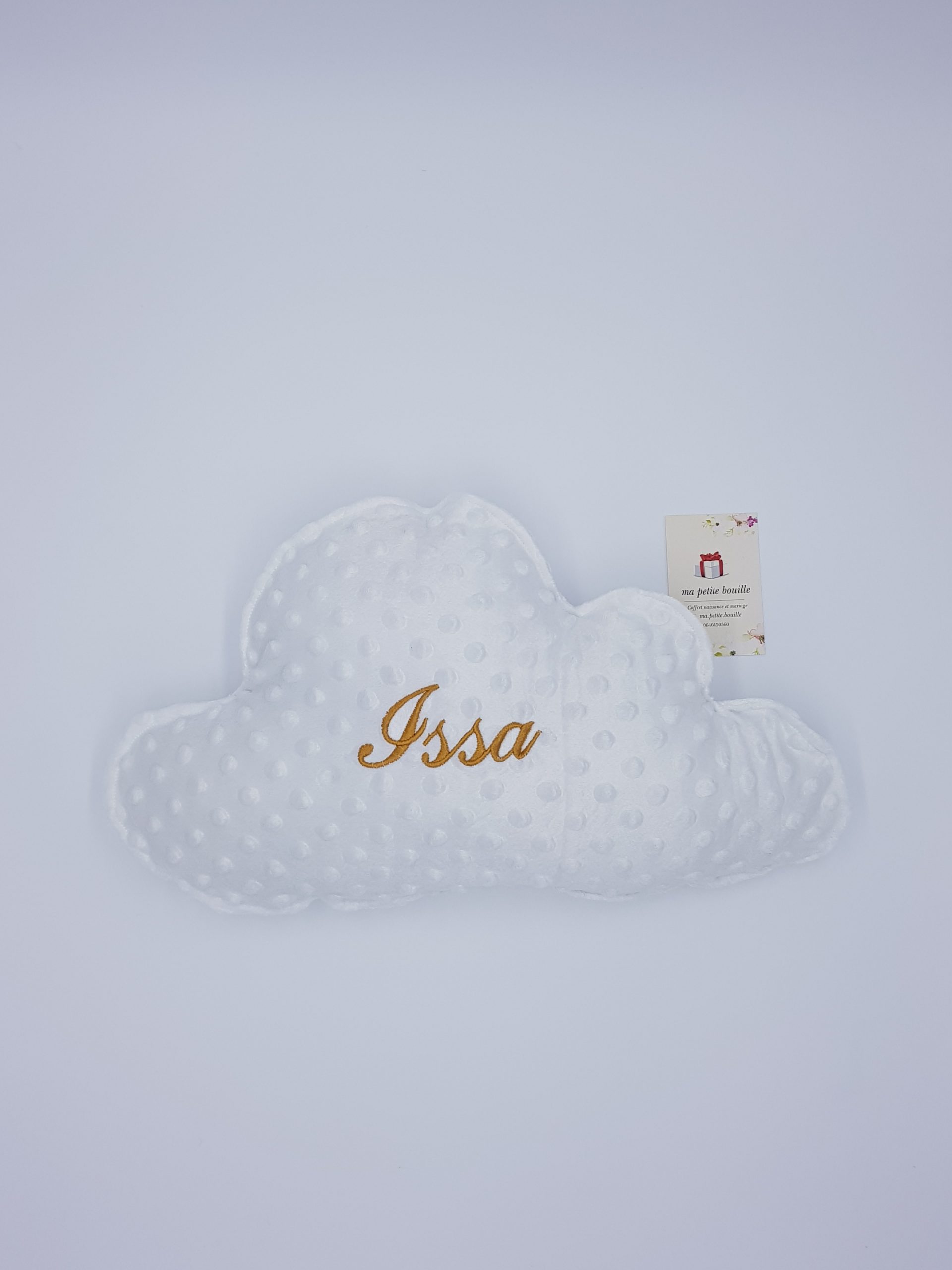 Coussin Nuage Minky Bleu – Image 4