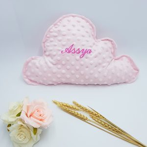 Coussin Nuage Minky Rose