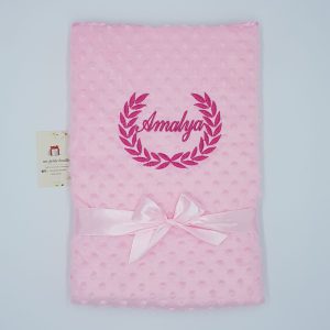 Couverture personnalisée rose