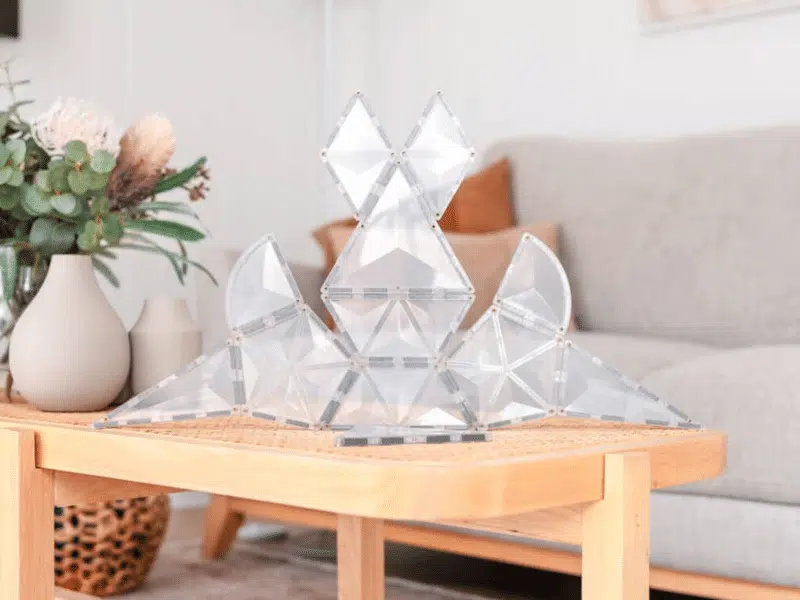 Connetix Tuiles Magnétiques – Ensemble de formes Transparent 24 morceaux – Image 2