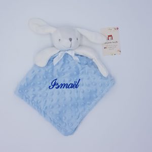 Doudou lapinou bleu