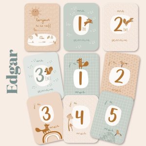 COFFRET DE CARTES DE NAISSANCE EDGAR
