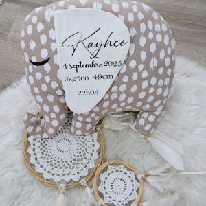 Coussin éléphant personnalisé