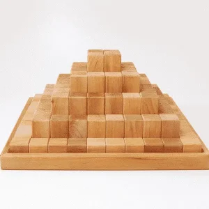 Ensemble de construction géant naturel 4 x 4 cm – 100 blocs – Grimm’s