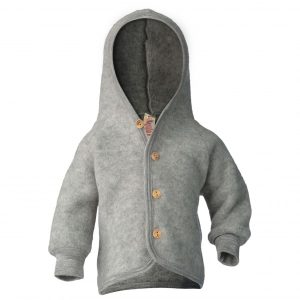 Veste à capuche en laine avec boutons en bois enfant – Engel