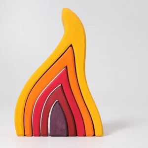 Ensemble de construction en bois empilable – Feu (moyen) – Grimm’s