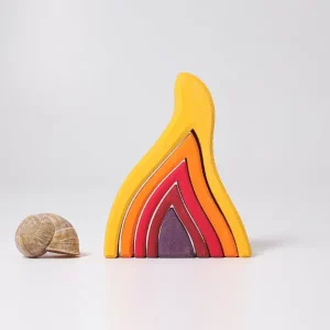 Ensemble de construction en bois empilable – Feu (petit) – Grimm’s