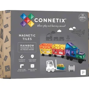 Connetix Tuiles Magnétiques – Ensemble de Transport Arc-en-ciel