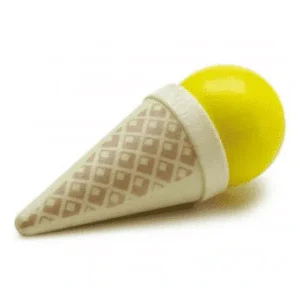 Cornet de crème glacée jaune – Erzi