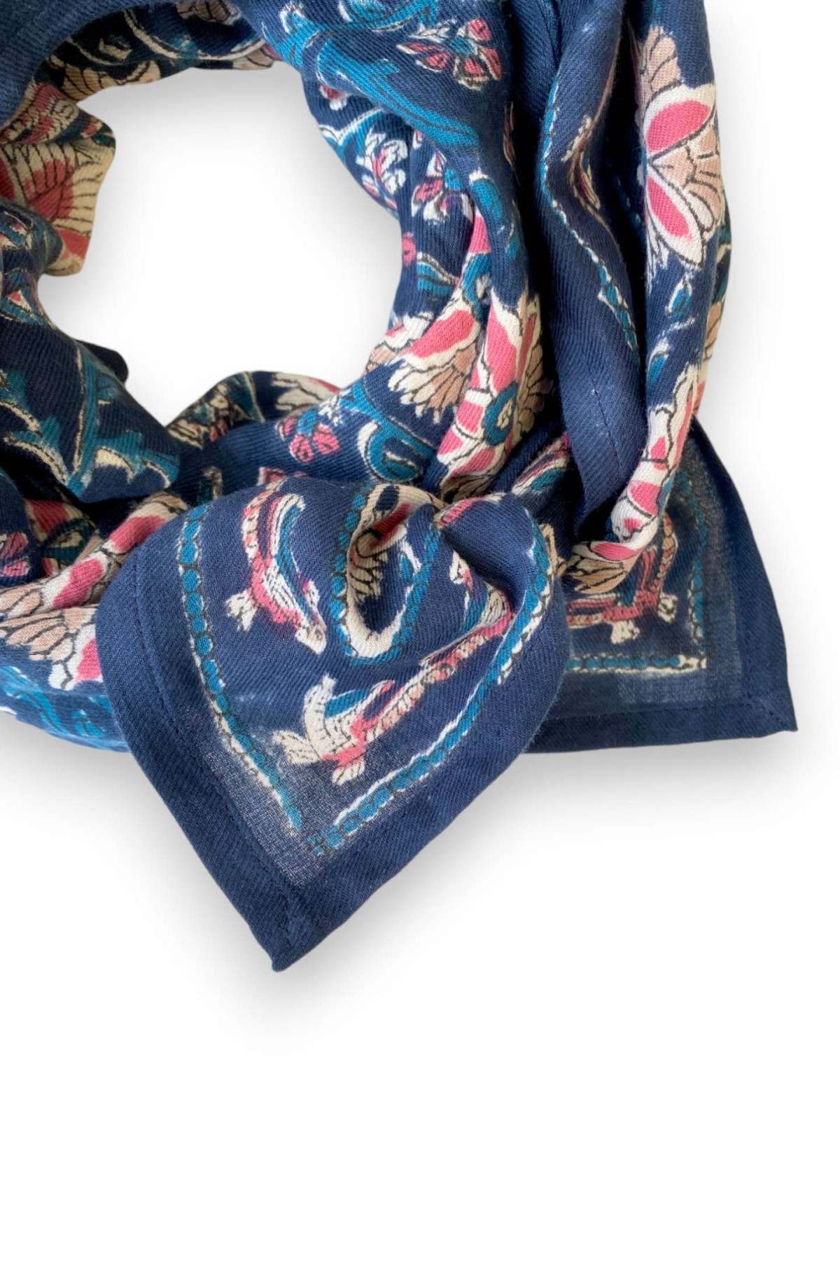 Foulard Latika Bird | Céleste – Image 3