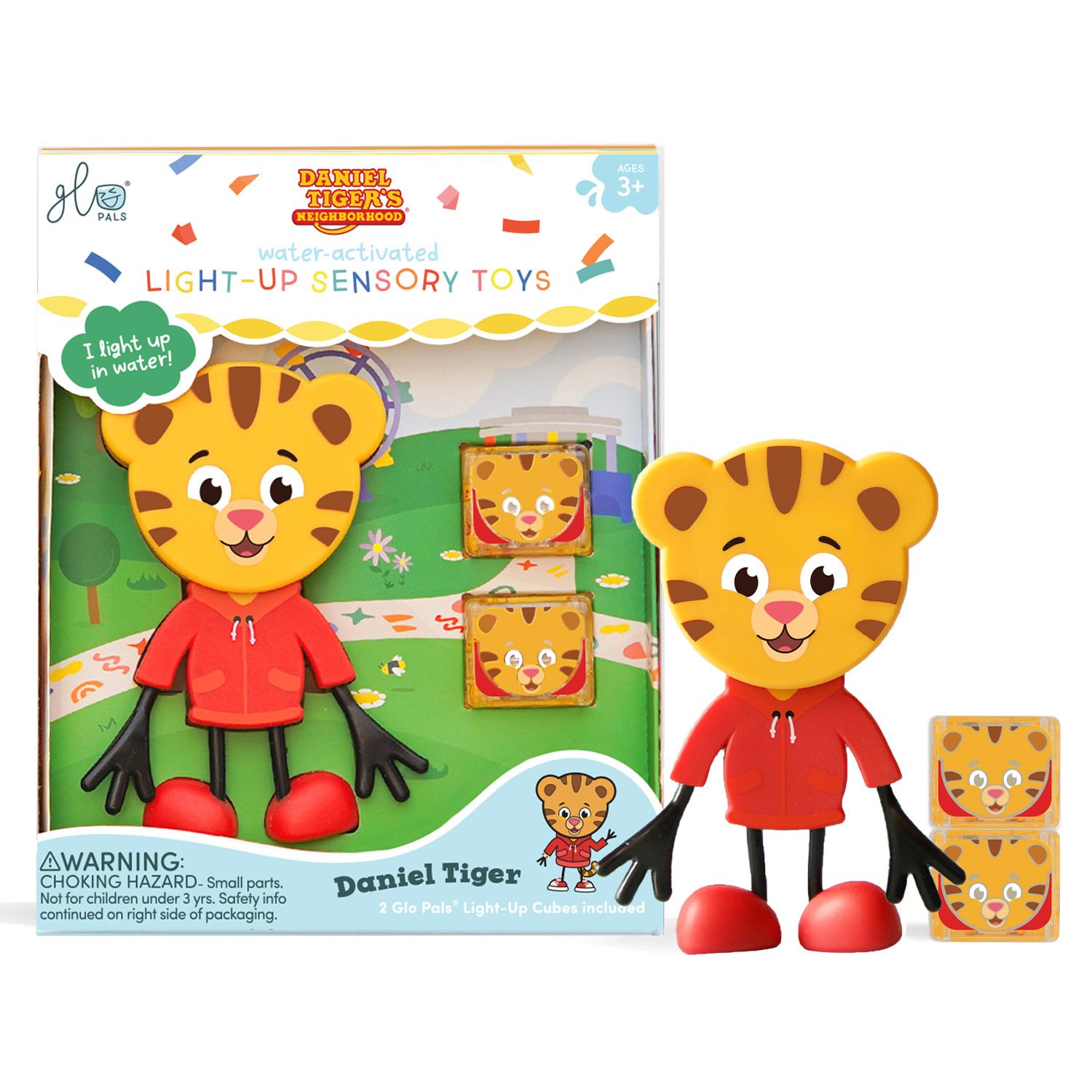 Personnage + 2 cubes lumineux glo pals