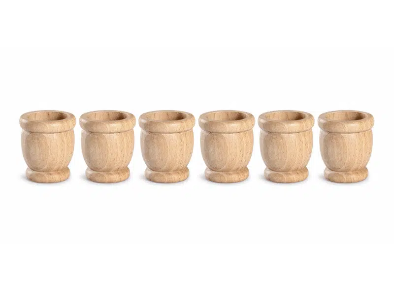 6 Pots en bois naturel – Grapat