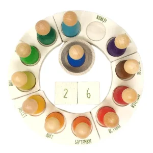 Calendrier perpĂ©tuel et 12 personnages en bois (en français) – Grapat