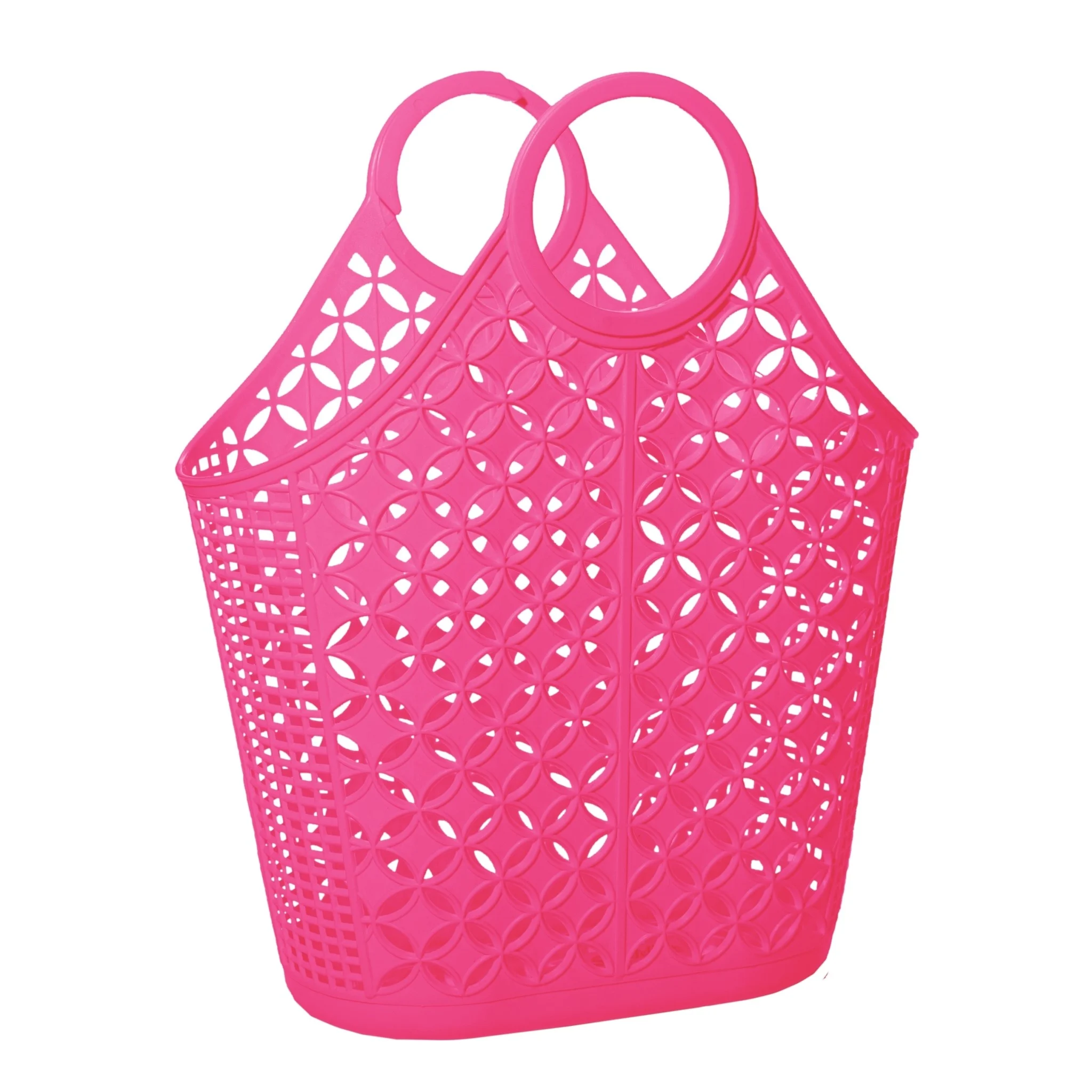 Grand panier en plastique berry pink de Sun Jellies