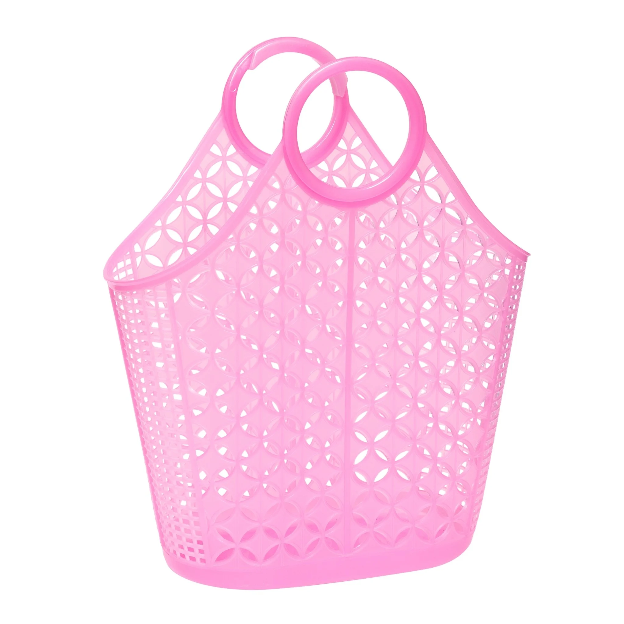 Grand panier en plastique neon pink de Sun Jellies
