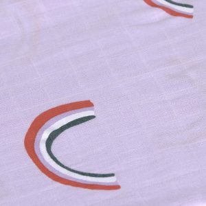 Lange mousseline Arc en Ciel violet Lassig 80×80 cm