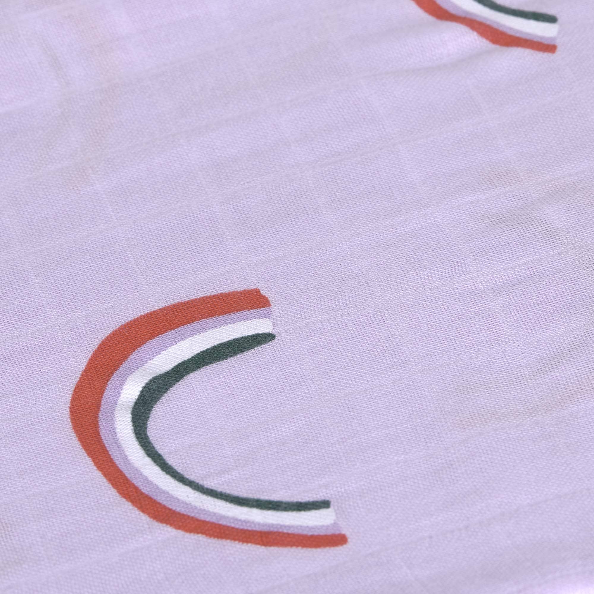 Lange mousseline Arc en Ciel violet Lassig 80×80 cm