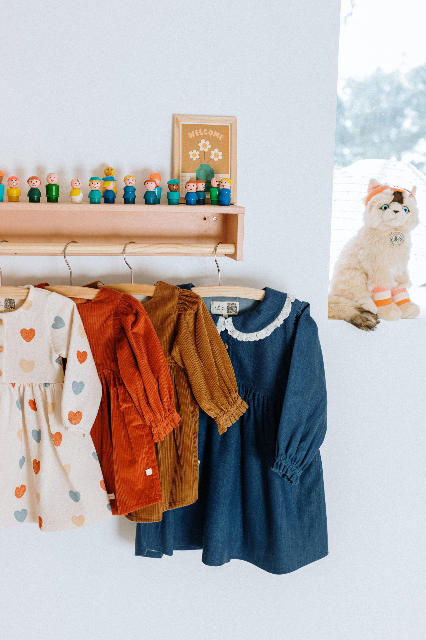 Robe MELLIE en velours côtelé | Rouge – Image 3