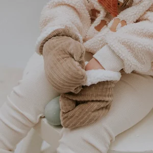 Moufles | velours taupe