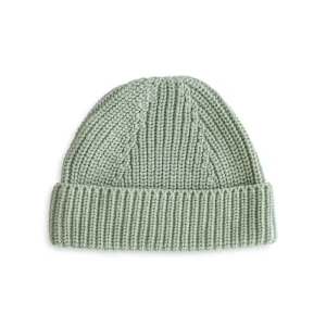 Bonnet maille coton bio vert menthe Mushie 3-6 mois