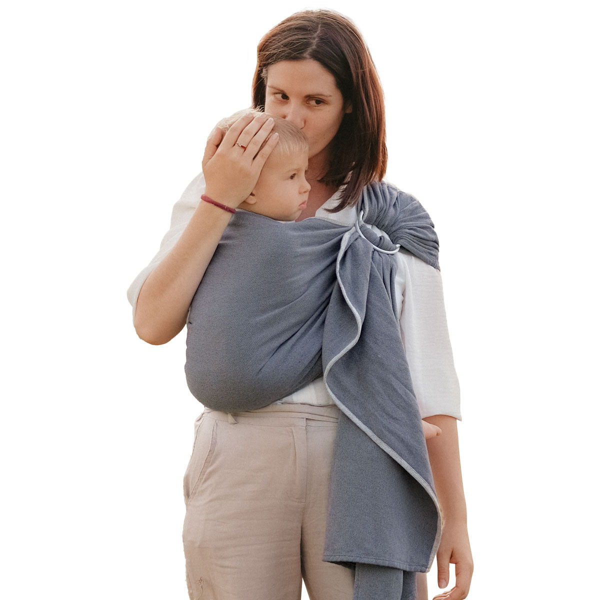 Écharpe anthracite de portage sans nœud Sling tissé de Néobulle – Image 2