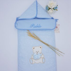 Nid d’ange personnalisé bleu