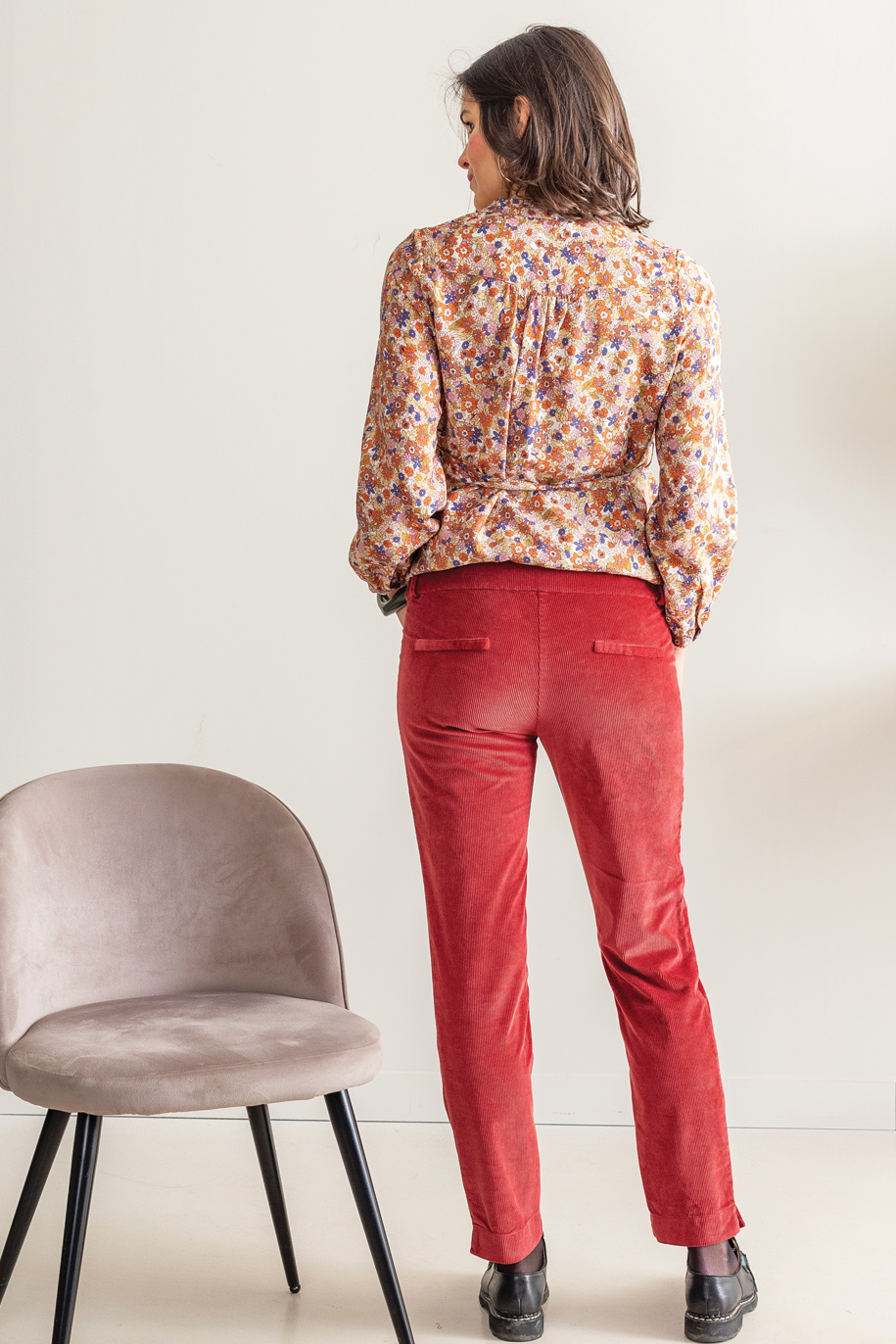 Pantalon Velours coupe droite érable – Image 3