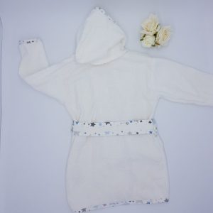 Peignoir Coton Bleu et Blanc