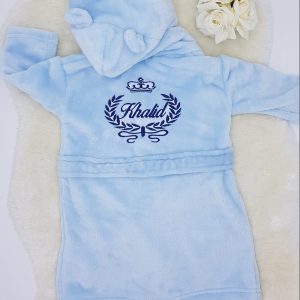 Peignoir velours bleu