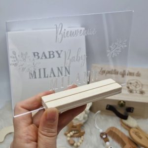 Prénom plexiglass gravé