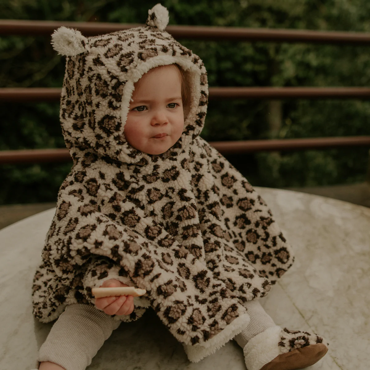 Poncho bébé teddy | Léopard