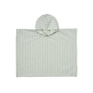 Poncho de bain / plage Roomie 1-2 ans | Rayures ice blue & creme de la creme