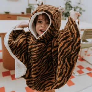 Poncho bébé teddy | Tigre