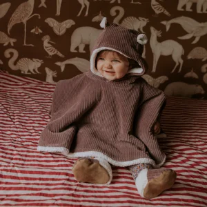 Poncho bébé velours | Parme