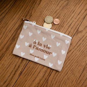 Porte-Monnaie COEUR | Beige A LA VIE A L&rsquo;AMOUR