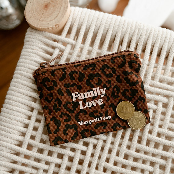 Porte-Monnaie Léopard | Marron Family Love